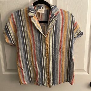 Laundry button up short sleeve shirt - size L